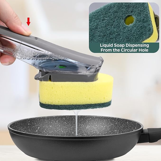 Sponge Dishwand Brush Refills for Scotch-Brite Dishwand - 20 Pack Dish Soap Non-Scratch Brush Refills for Nonstick Pots and Pans, Glass & Tubs(Green