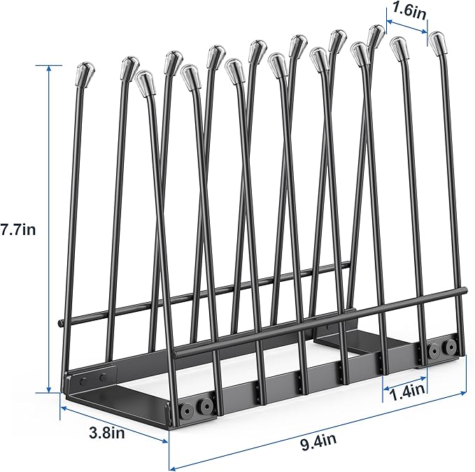 Reusable Bag Drying Rack, Foldable Metal Stand for Reusable Ziplock & Silicone Storage Bags, Rustproof Kitchen Dryer, Black