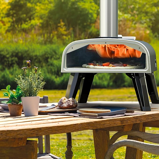 aidpiza Pizza Oven Outdoor 12" Wood Fired Pizza Ovens Pellet Pizza Stove for outside, Portable Stainless Steel Pizza Oven for Backyard Pizza Ovens