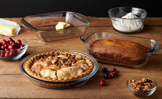 Anchor Hocking Glass Bread Pan, 1.5 Quart Loaf Pan, Set of 3