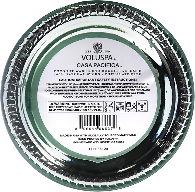 Large - Casa Pacifica by Voluspa for Unisex - 18 oz Candle