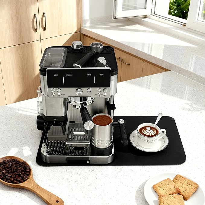 Top Mat for Ninja Luxe Espresso Coffee Machine ES601 Waterproof Heat-Resistant, Coffee Mat for Countertops Accessories Fit Under Coffee Machine Drying Mat, Bar Mats Accessories for Ninja Cafe