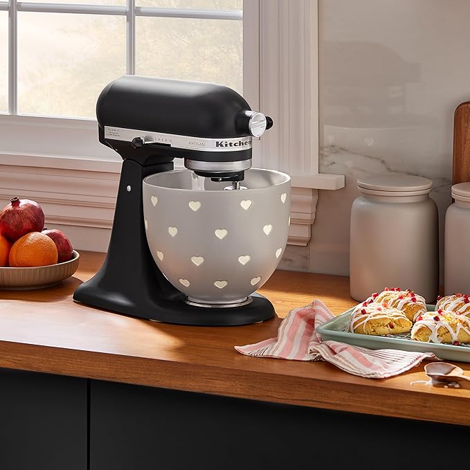 KitchenAid 5-Quart Layered Hearts Ceramic Bowl for KitchenAid Tilt-Head Stand Mixer