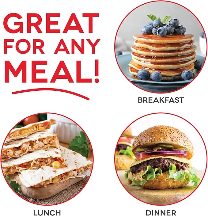 Dash Everyday Nonstick Electric Griddle for Pancakes, Burgers, Quesadillas, Eggs & other on the go Breakfast, Lunch & Snacks with Drip Tray + Included Recipe Book, 20in, 1500-Watt - Black