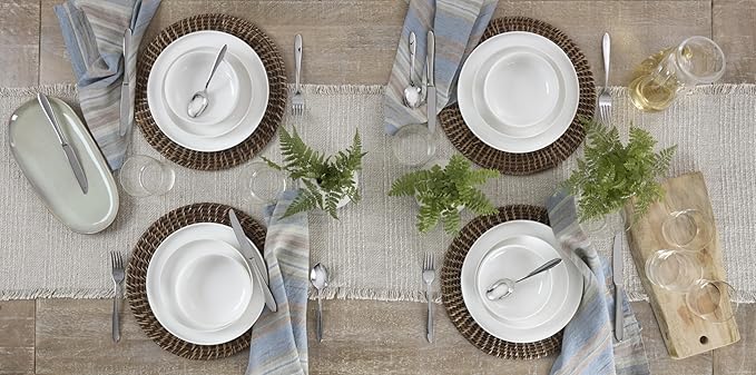 Oneida 899204 24 Seven White 18-Piece Dinnerware Set, Service For 6