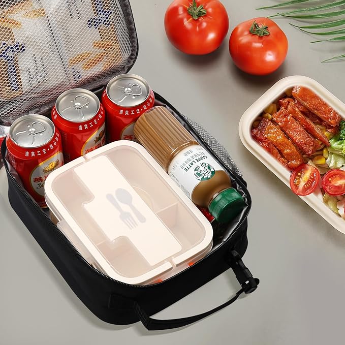 Lovoeo Lunch box Lunch bag for men women Insulated Lunchbox Lunch bags for Work Picnic Travel (Thicken purple)