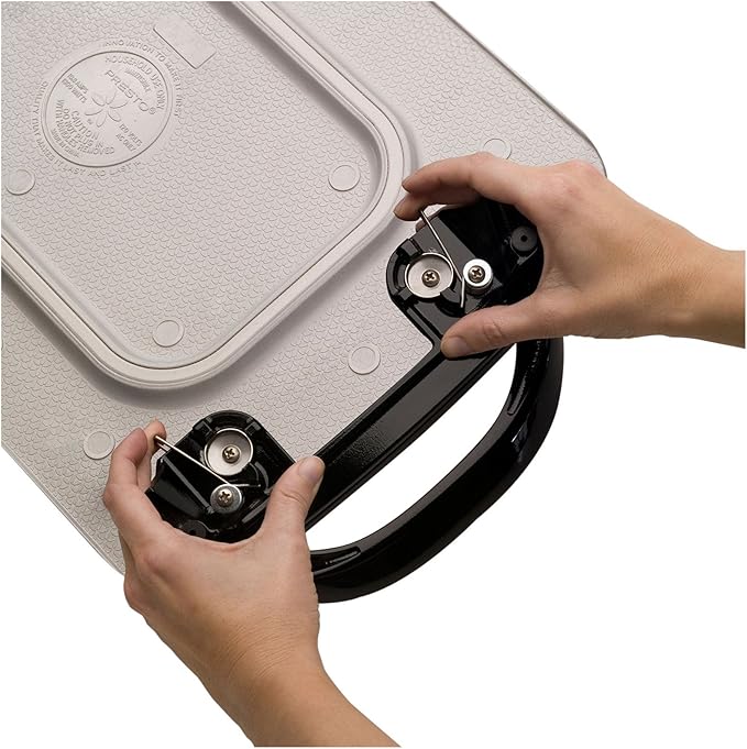 Presto Grey Ceramic 06856" Electric Skillet (16") and Presto Ceramic 22-inch 07062 Electric Griddle with removable handles, Black
