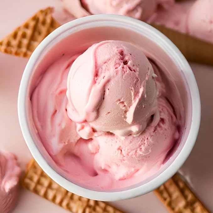 Nostalgia Electric Ice Cream Maker with 2-Qt Double Insulated Gel Canister & Stainless Steel Base - Makes Sorbet, Soft Serve, and Frozen Yogurt - Pink