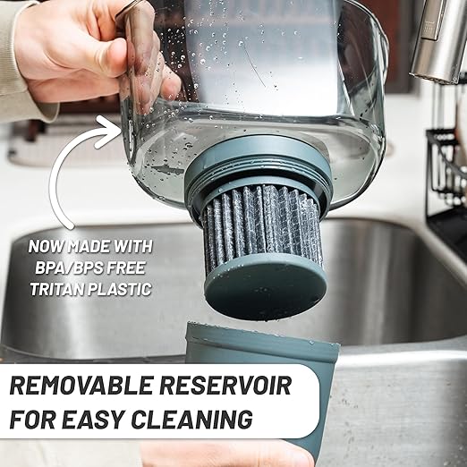 Epic Nano XP | Water Filter Pitchers for Drinking Water | 10 Cup | 150 Gallon Filter | Gravity Water Filter (Black & Bamboo)