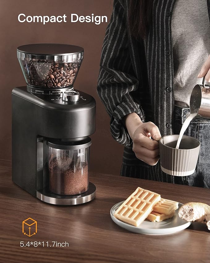 Coffee Grinder Electric, Conical Burr Coffee Grinder with 35 Grind Settings
