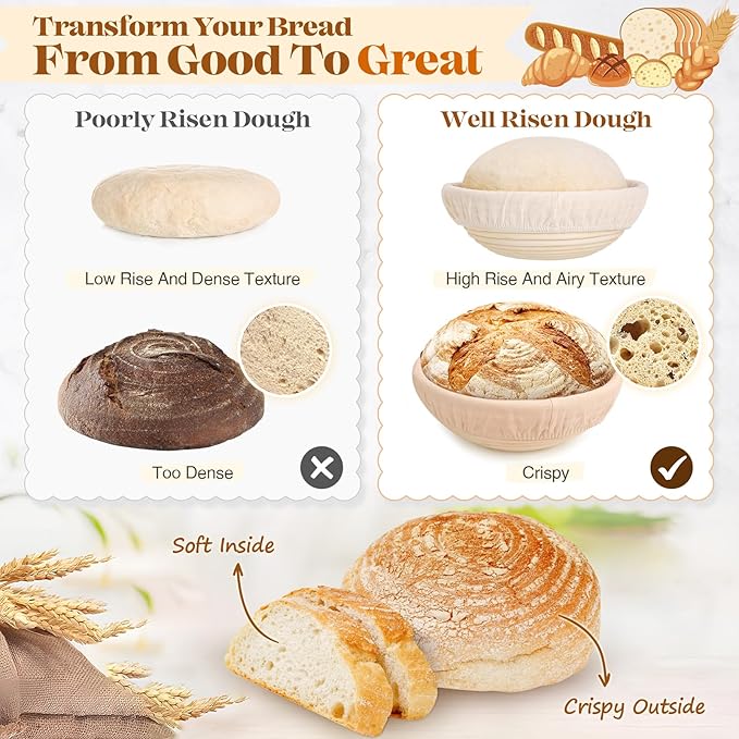 Sourdough Starter Kit, Sourdough Bread Baking Supplies, Sourdough Kit Home and Kitchen, Sour Dough Starter Kits, Sourdough Jar, Bread Proofing Basket, Sourdough Bread Basket, Sour Dough Kit Tools