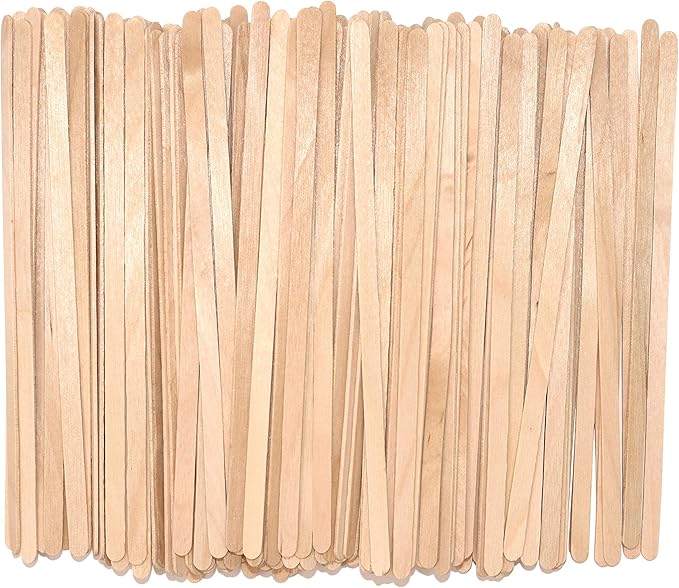 Wood Coffee Stirrers Stir Sticks - 1,000 Biodegradable Disposable Wooden Beverage Mixer with Round Ends, Made with Natural Birch Wood, Eco-Friendly BPA Free Swizzle Drinks Sticks (5.5 Inch)