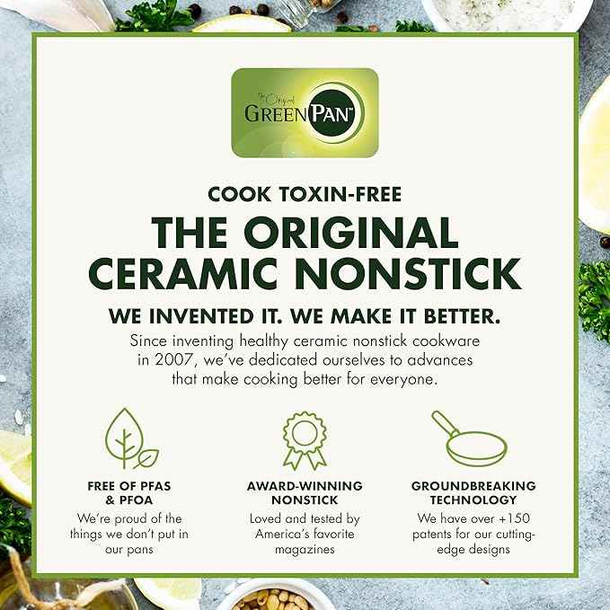 GreenPan Rio 16 Piece Cookware Pots and Pans Set, Hard Anodized Healthy Ceramic Nonstick PFAS-Free, Bakelite Handles, Frypans, Saucepan, Saute Pan, Stock Pot, Kitchen Tools, Dishwasher Safe, Black