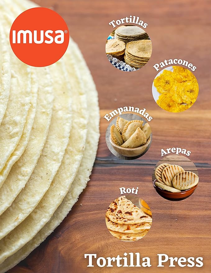 IMUSA USA Tortilla Press, 8" DS, Black