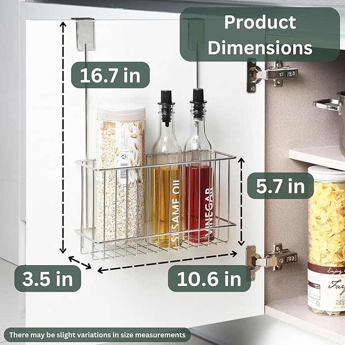 INEX Lower Cabinet Hanging Shelf (Stainless Steel, 16.7" H x 10.6" W x 3.5" D (1-Tier))