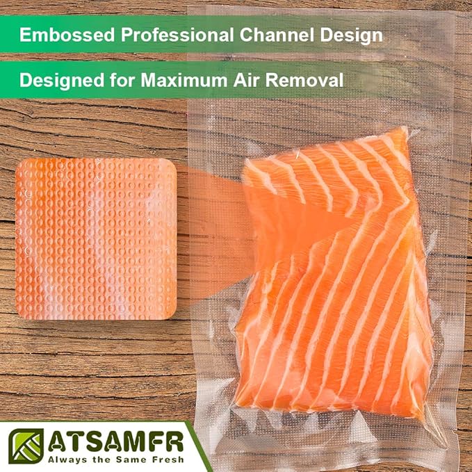 200 Pint Size 6x10Inch Vacuum Sealer Food Sealer Bags with BPA Free,Heavy Duty,Great for Vac Storage or Sous Vide Cooking