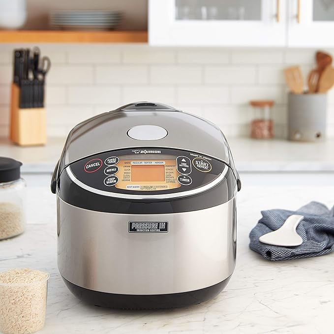 Zojirushi NP-NWC18 Pressure Induction Heating 10-Cup Rice Cooker and Warmer, Black