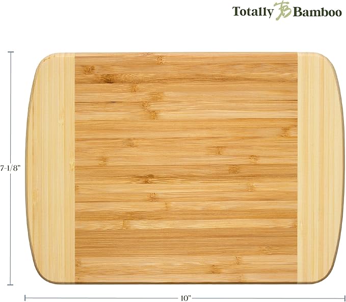 Totally Bamboo Hana Cutting Board – 10" x 7" Small Bamboo Prep Board | Lightweight, Durable & Gentle on Knives | Stylish Compact Cutting Surface for Chopping Fruit, Veggies & Garnishes