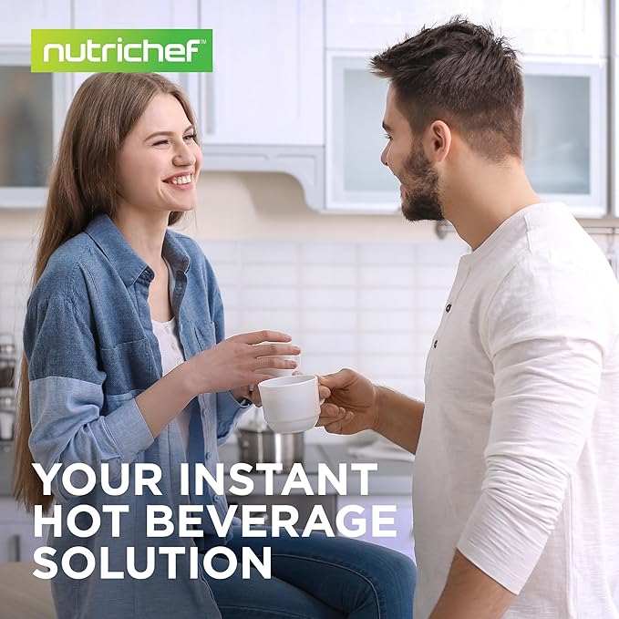 NutriChef Hot Water Urn Pot Insulated Stainless Steel,Auto & Manual Dispense,Auto Boiler,Safety Lock Shutoff 3.38 QT /3.2L - Auto Boiler Shut Off - PKWK43