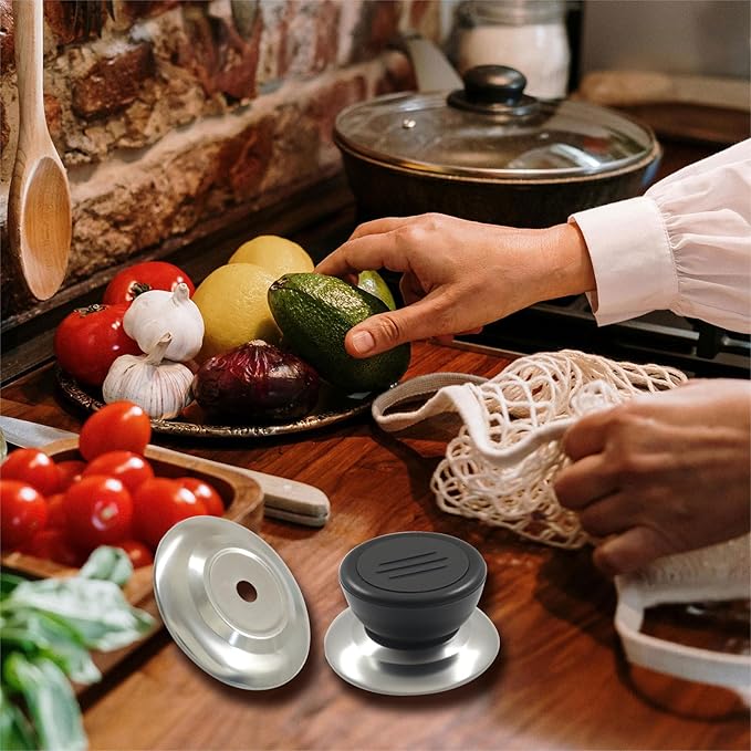 10pcs Pot Lid Knobs - Heat Resistant & Anti-Slip Grip | Universal Replacement Pot Lid for Glass Pots Pans Lids Top (Black)