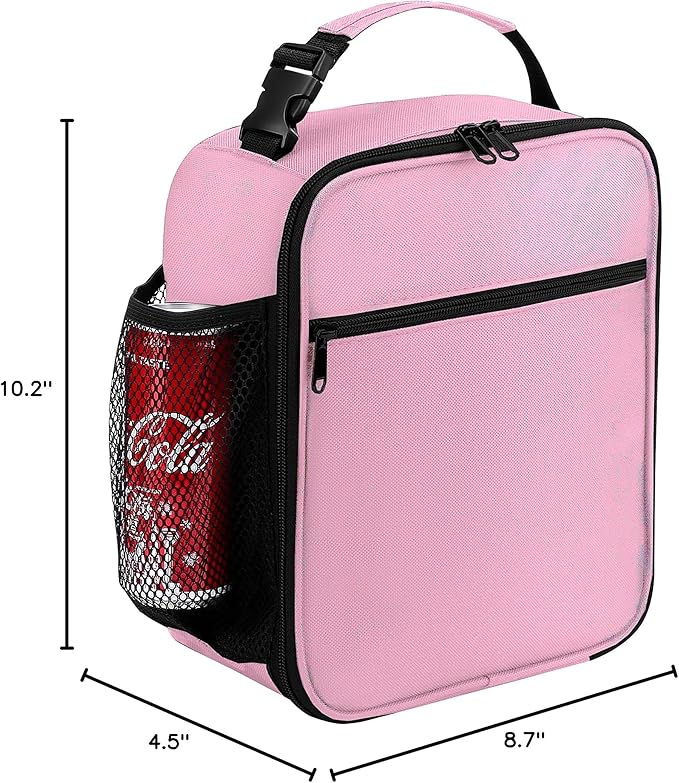 ZM-YOUTOO Lunch Box for Men - Reusable Lunch Bag Men Adult Women- Insulated Small LunchBox (Pink)