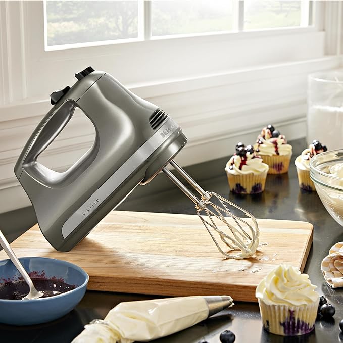 KitchenAid 5-Speed Ultra Power Hand Mixer - KHM512, Contour Silver (Pack of 2)