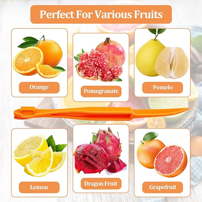 8 Pcs Orange Peeler Tools- Easy Orange & Lemon Fruit Peel Cutter Vegetable Slicer Fruit Tools