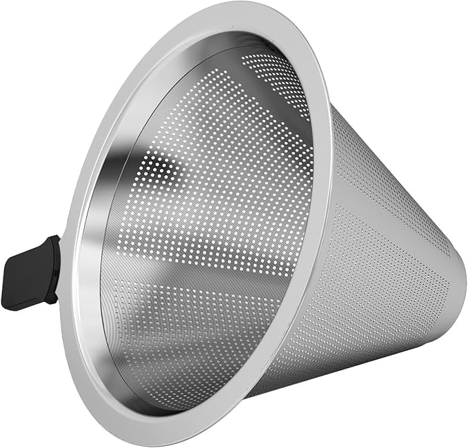 Coffee Gator Micro-mesh Stainless Steel Coffee Filter 27oz/800ml Pour Over Brewers - Fits Most Tea And Coffee Cups (silver, Coffee Filter 27oz)