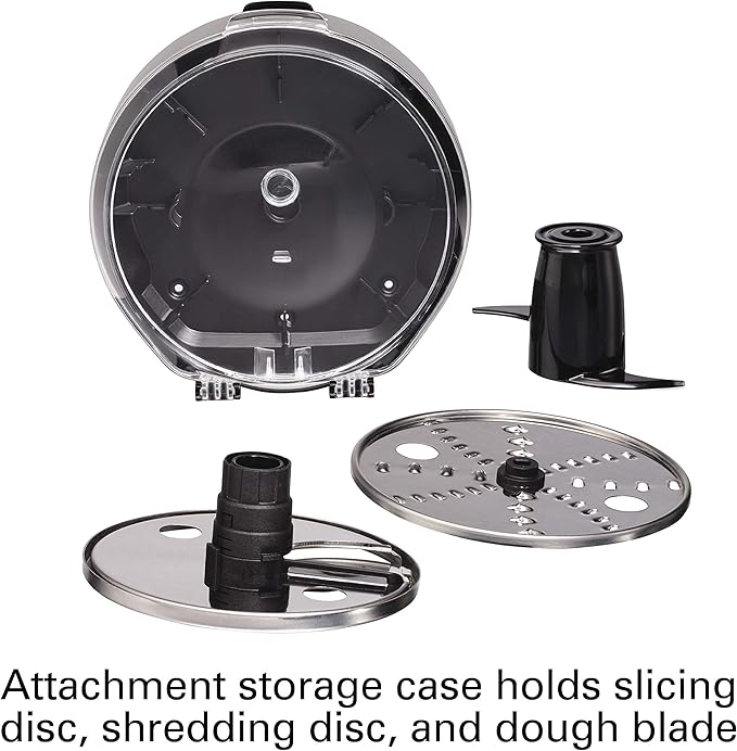 Hamilton Beach Stack & Snap 8-Cup Food Processor & Vegetable Chopper with Adjustable Slicing Blade, Built-in Bowl Scraper & Storage Case, Silver (70820)