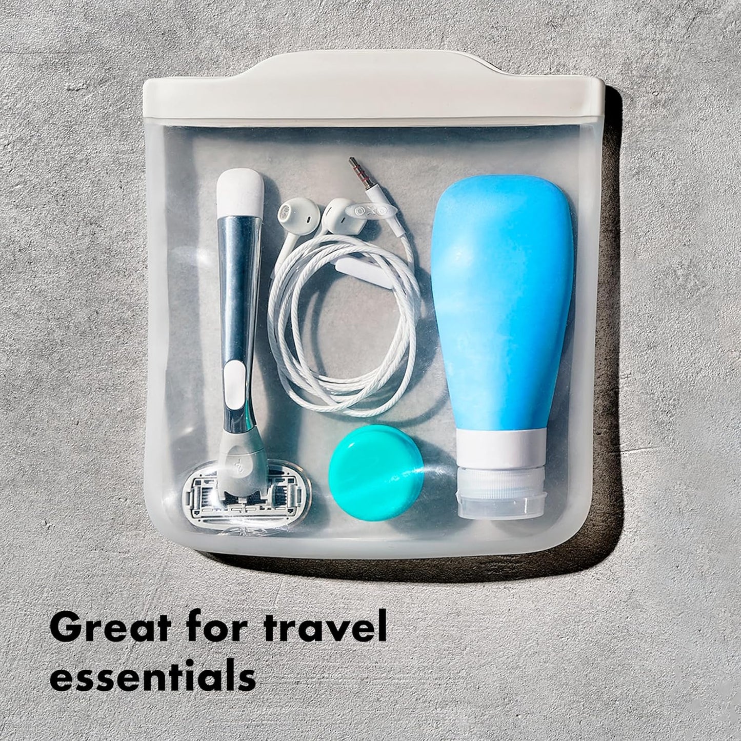 OXO Good Grips Silicone Reusable Bag – Gallon Bag (128 oz) - Lagoon