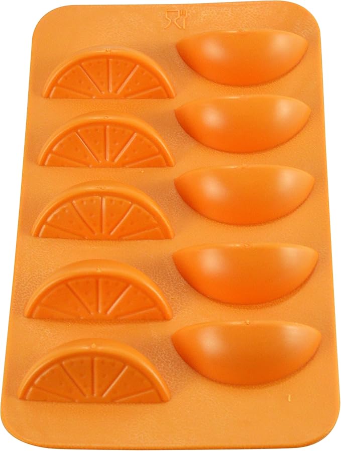 Orange Slices Ice Cube Tray - Fairly Odd Novelties - Fun Fruit Shaped Food Molding Gift