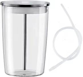 16.9 oz. Glass Milk Storage Container for Jura Automatic Coffee Machines, Clear Glass Milk Container.