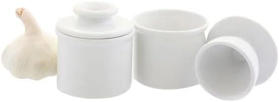 Butter Bell - White Petit Butter Bell Crock - Set Of Two - 2.5"x3" - Holds 2.5 tbsp of butter