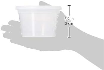 Stack Man Deli Containers with Lids [48 Sets - 16 oz.] Pint Plastic Soup Container - Disposable Deli Food Storage Containers with Airtight Lids for Freezer & Restaurant Takeout
