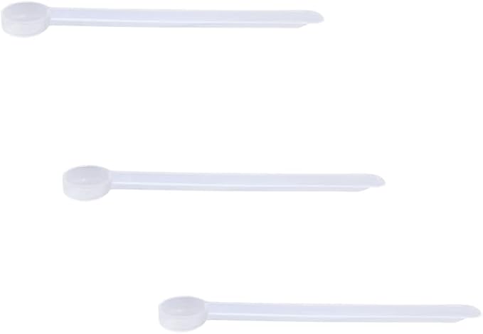 Plastic Measuring Scoop, 1/8 Teaspoon (.625 cc | A Pinch) Long Handle Spoons for Powders, Granules, Coffee, Pet Food, Baking Supplies, Protein and Other Dry Goods, BPA Free (Set of 3)
