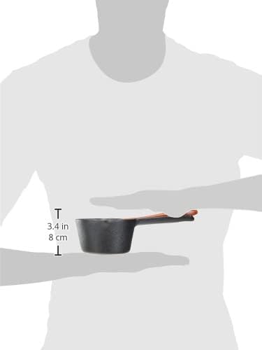 Küchenprofi Cast Iron Basting Set - 5 x 9.25 x 2.75 in, Black, Contemporary - Silicone Basting Brush with Rosewood Handle & Mini Cast Iron Saucepan - Cooking Utensil Set, Grill Accessories & BBQ Brush
