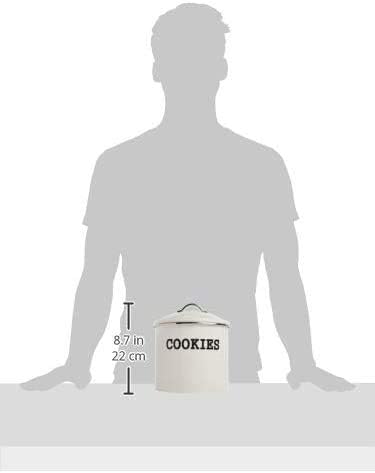 JOEY'Z Large 1.25 Gallon Airtight Cookie Jar with Lid - Large Cookie Jars with Lids, Ivory Counter Decorative - Makes a Great Dog Treat Jar