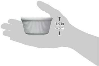 Winco Commercial-Grade Plastic Ramekin/Dipping Sauce Cup, Fluted, 4 Ounce, Bone (12 Pack)