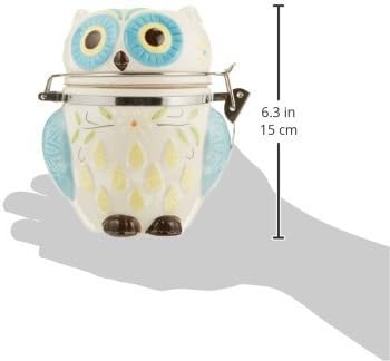 Boston Warehouse Hinged Jar with Floral Owl Design