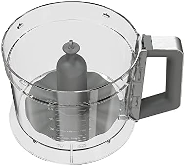 GE Food Processor | 12 Cup | Complete With 3 Feeding Tubes & Stainless Steel Accessories - 3 Discs + Dough Blade | 3 Speed | Great for Shredded Cheese, Chicken & More | Kitchen Essentials | 550 Watts