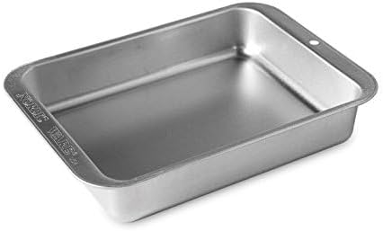Nordic Ware Naturals Compact Rectangular Pan - Natural Uncoated Aluminum, Toaster Oven and Broiler Safe