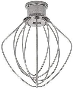 KitchenAid KSMMGA Metal Food Grinder Attachment, Silver & 6-Wire Whip for 3.5 Quart Tilt Head Stand Mixers, Metallic