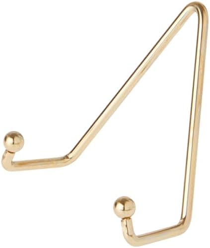 Bard's Shiny Gold-Toned Wall Mountable Plate Hanger, 4.25" H x 3.75" W x 2" D (for Plates 5" - 8"), Pack of 6