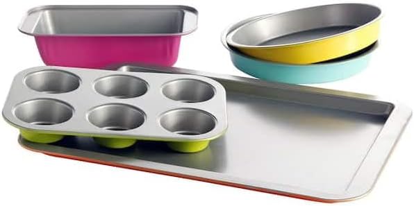 For Color Splash Lyneham 5-Piece Carbon Steel Bakeware Set