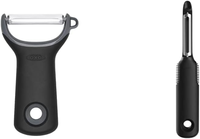 OXO Good Grips Swivel Vegetable Peeler and OXO Good Grips Prep Y-Peeler, Silicone