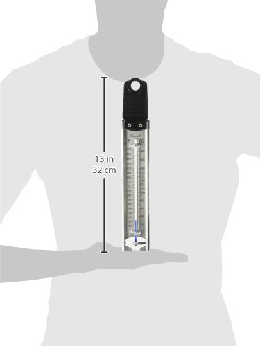 Escali Deep Fry Stainless Steel Paddle Candy Thermometer, Heat Resistant Handle, and Hand-Free Clip, Temperature Indications
