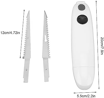 Electric Knife for Carving Meats, Stainless Steel Cordless Electric Fillet Knife with Ergonomic Handle, Reciprocating Electric Carving Knife for Turkey, Meat, Bread, Vegetables