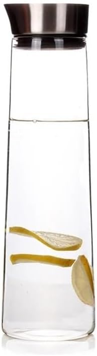 Pitcher Glass Water Pitcher with Lid Glass Pitcher for Refrigerator for Drinking Hot/Cold Water Iced Tea, Coffee, Juice and Homemade Drinks 1L/1.5L Water Pitcher(1000ML)