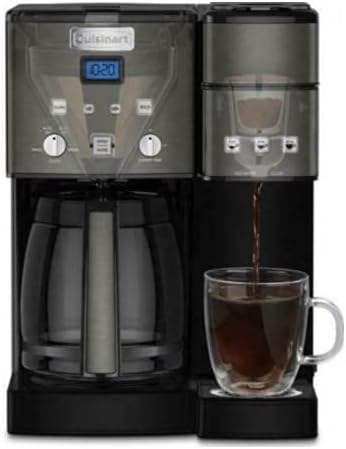 Cuisinart Coffee Maker,12 Cup with 3 Single-Size Brewers, 6, 8, 12 oz, Black/Stainless Steel, SS-15BKSP1