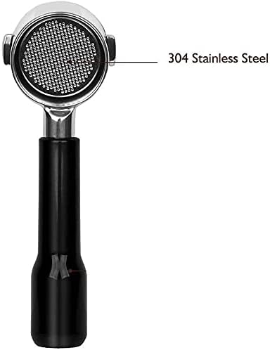 51mm Bottomless Portafilter 2 Ears for Delonghi ECP3420/BCO430/EC260 | Stainless Steel Filter Basket and ABS Handle